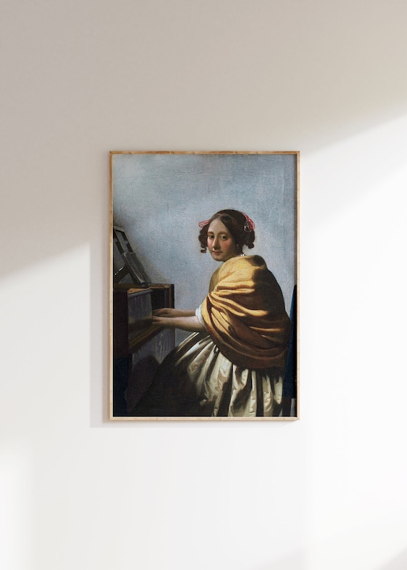 Johannes Vermeer Poster Vintage Gallery Art Print Vermeer Print Famous Art Vintage Museum Print Vermeer Vintage Wall Art Ideal Gift