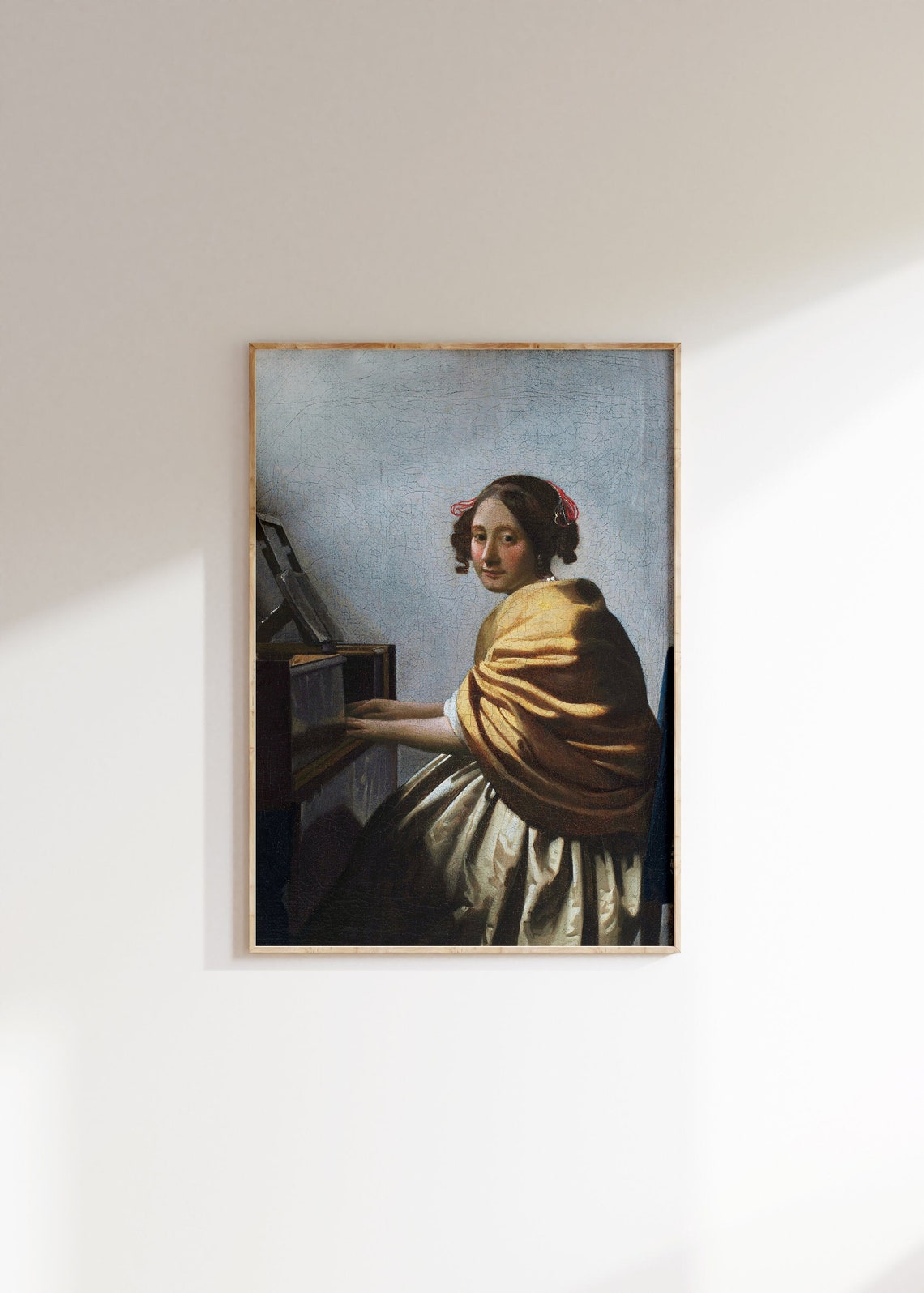 Johannes Vermeer Young Woman Playing Virginal Dutch Classic Poster