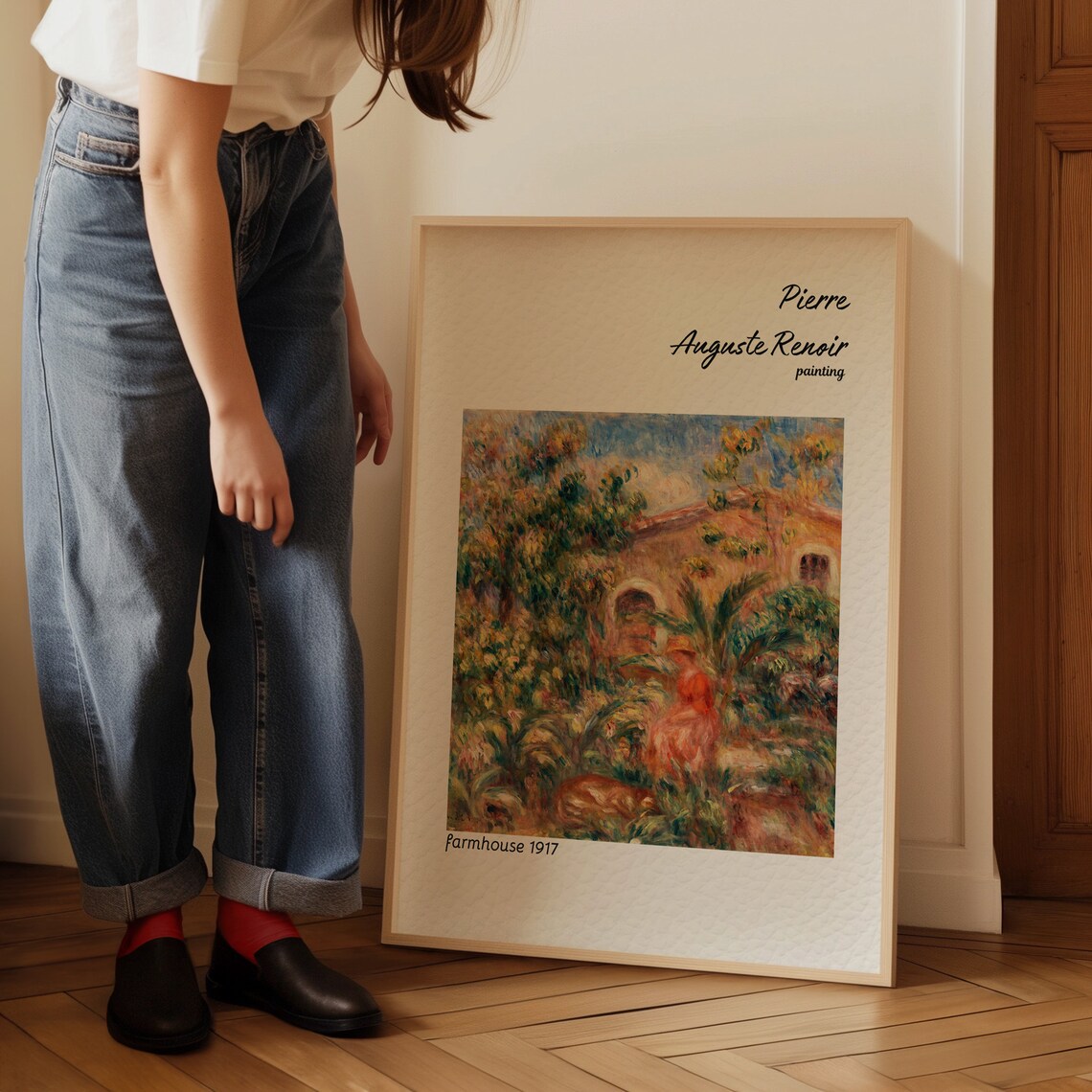 Renoir Farmhouse 1917 Rustic Garden Impressionist Painting Poster - Image 4