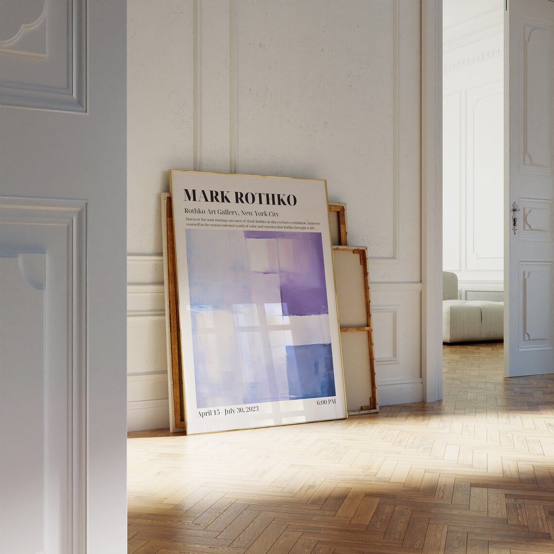 Mark Rothko Purple Blue Color Field Gallery Exhibition Art Poster - Image 2