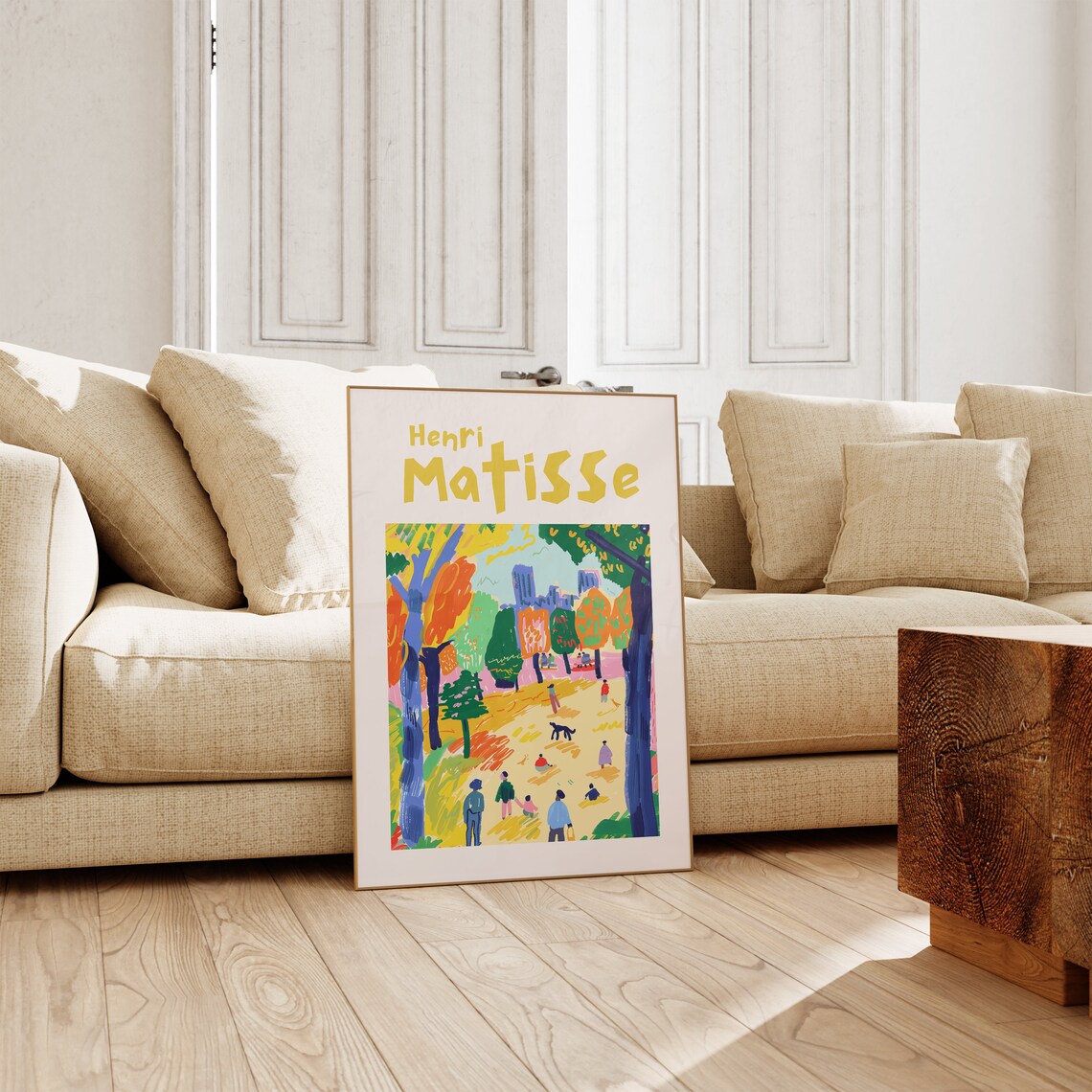 Henri Matisse Colorful Park Scene People Trees City Life Poster - Image 2