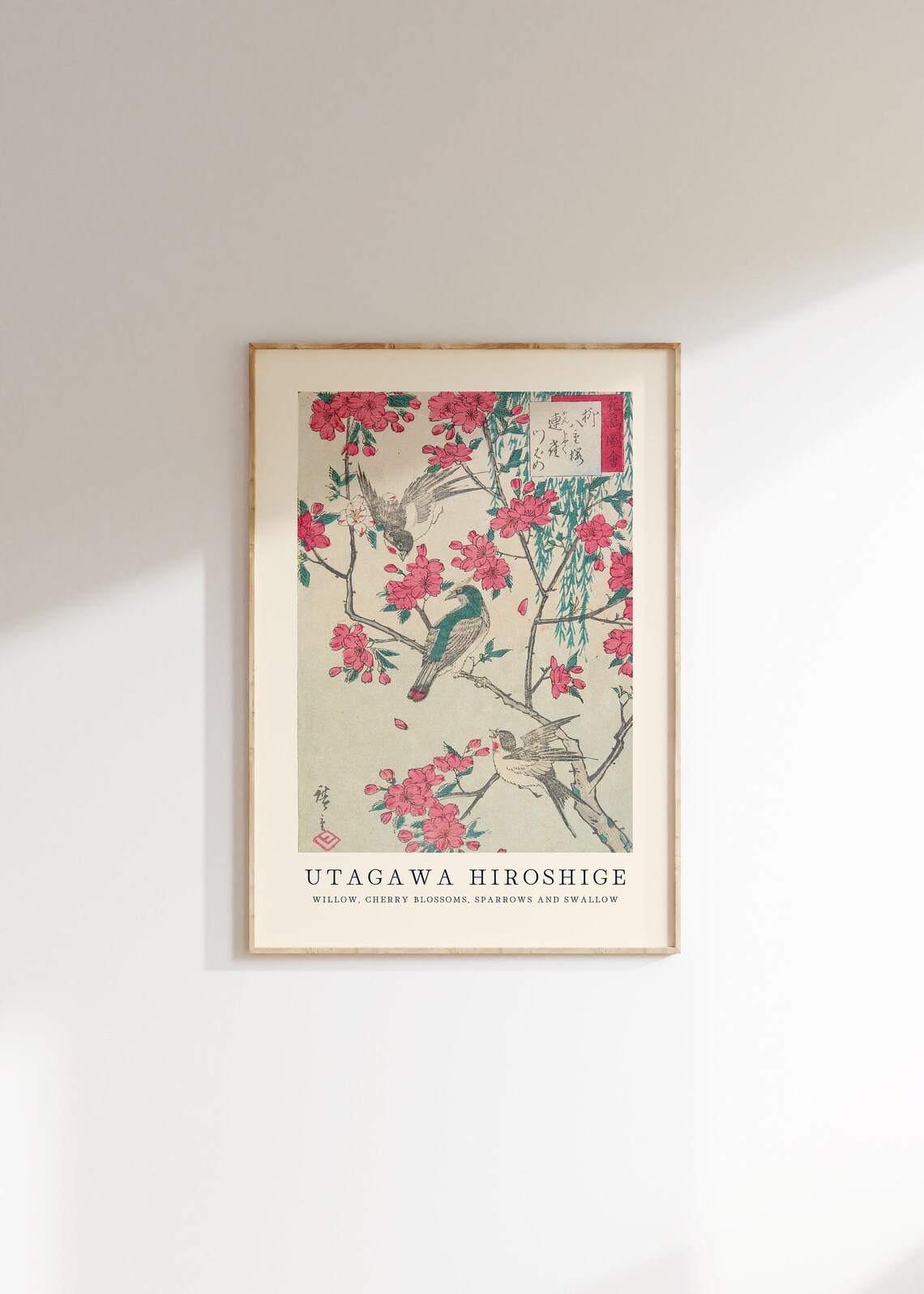 Hiroshige Japanese Poster, Japandi Gallery Wall Art