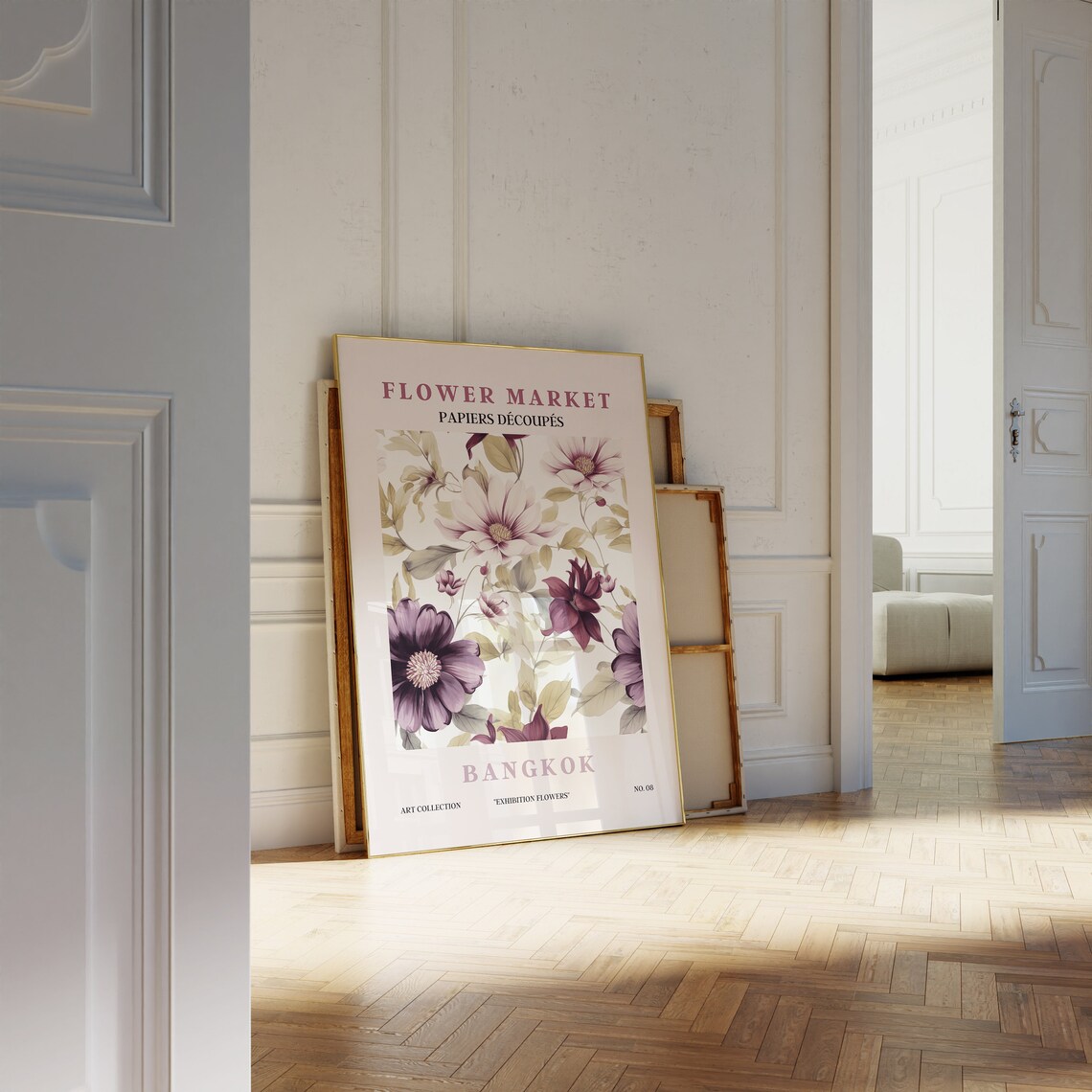 Flower Market Papiers Decoupes Bangkok Botanical Floral Art Poster - Image 2