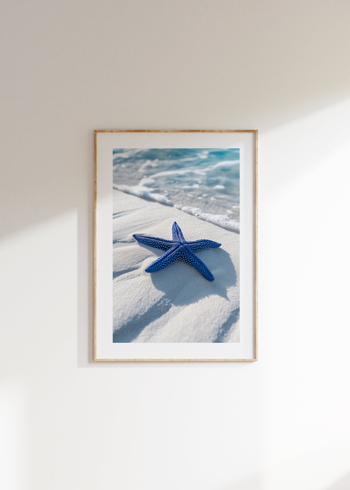 Starfish Sands Poster, Neutral Nautical Decor
