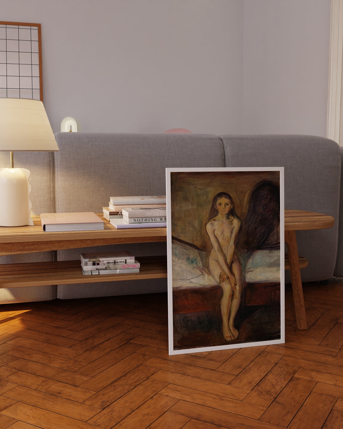 Edvard Munch Puberty Seated Figure Expressionist Artwork Poster - Image 4