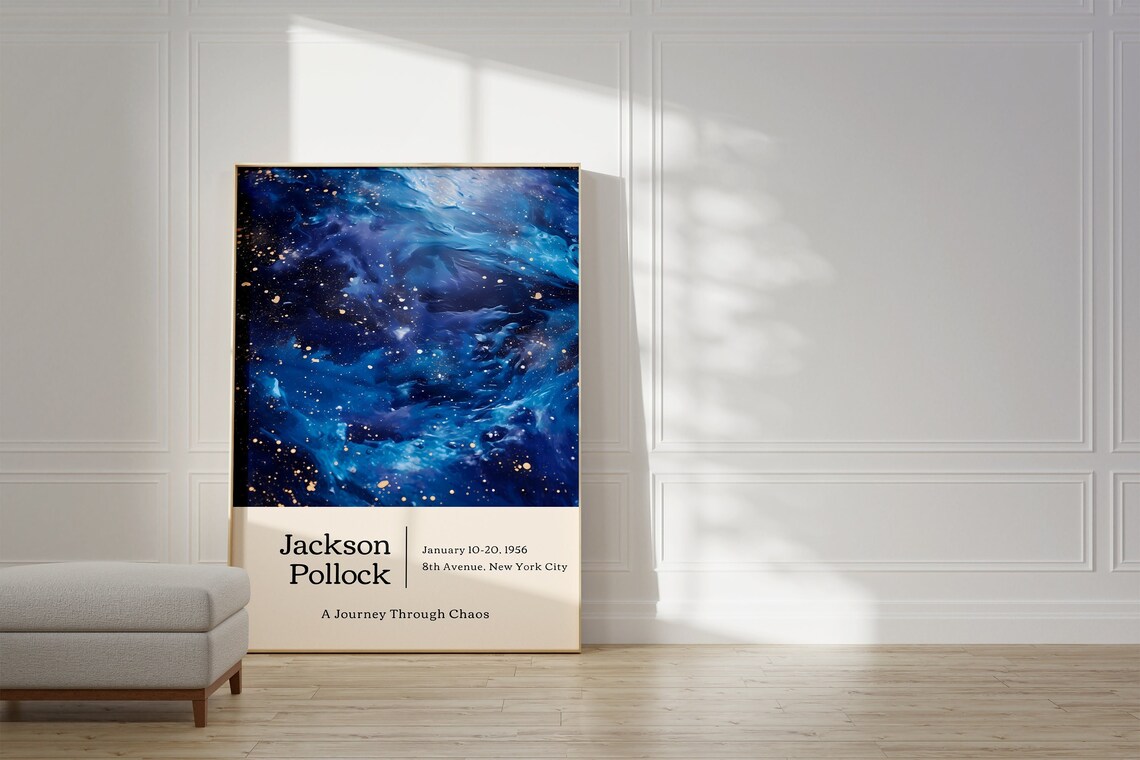 Jackson Pollock Abstract Art Print, Maximalist Decor