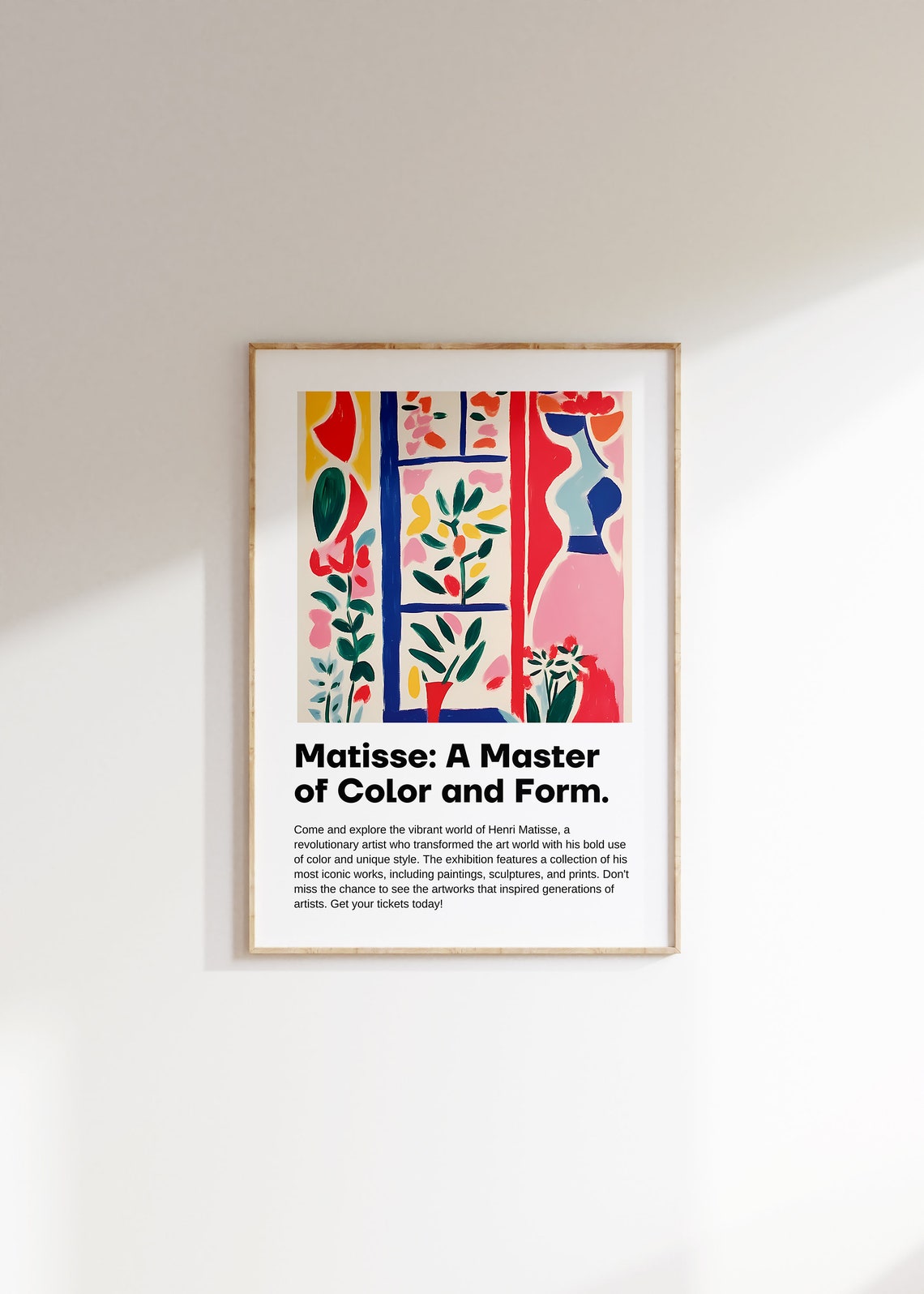 Henri Matisse Exhibition Floral Abstract Colorful Gallery Poster