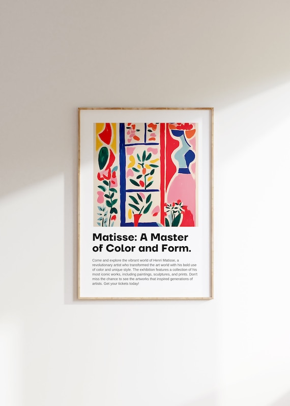 Henri Matisse Exhibition Floral Abstract Colorful Gallery Poster