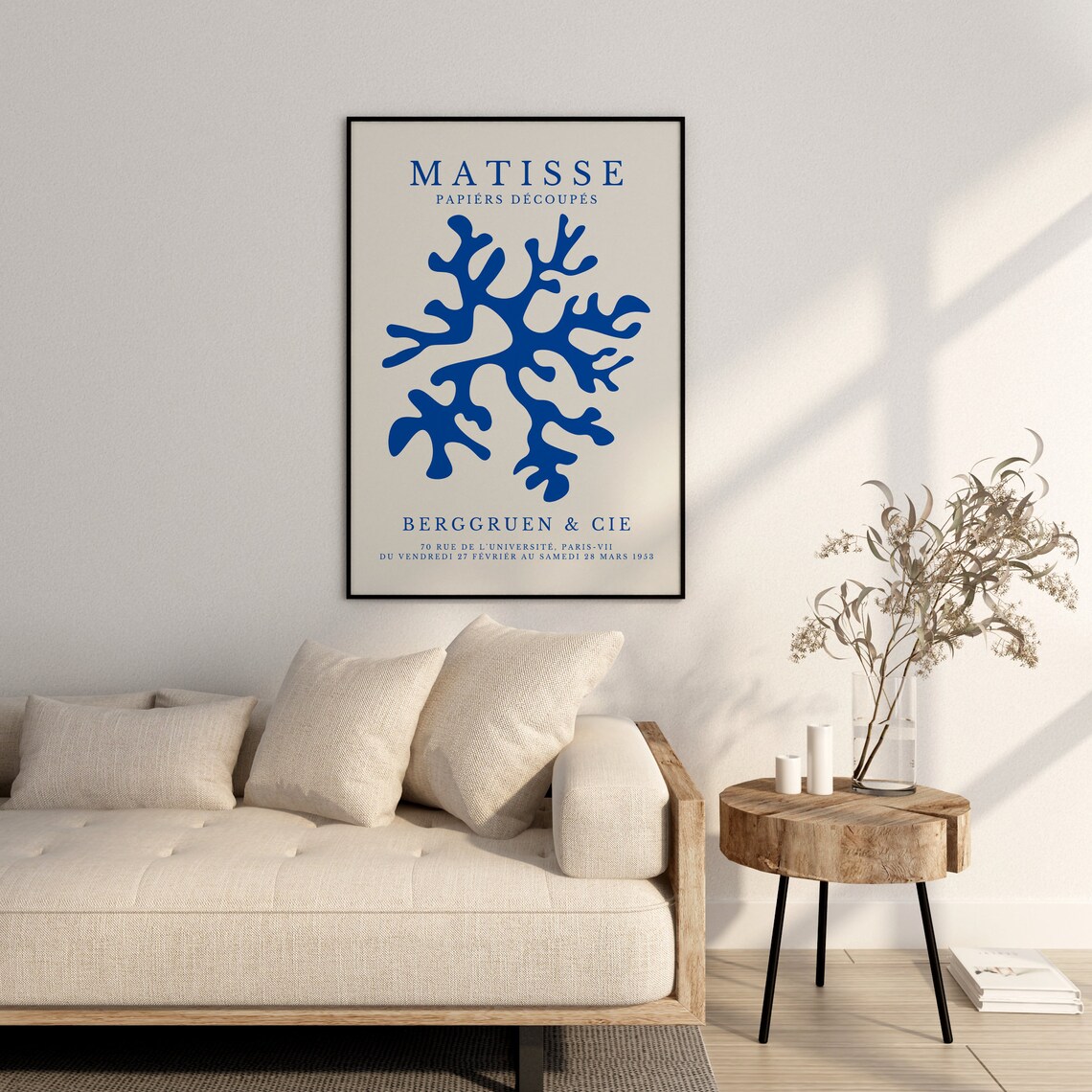 Matisse Papiers Decoupes Blue Coral Branch 1953 Paris Poster - Image 2