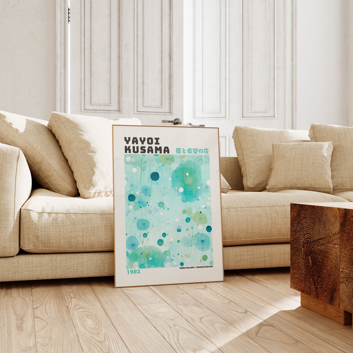 Yayoi Kusama Inspired Abstract Japanese Wall Art Poster - Image 3
