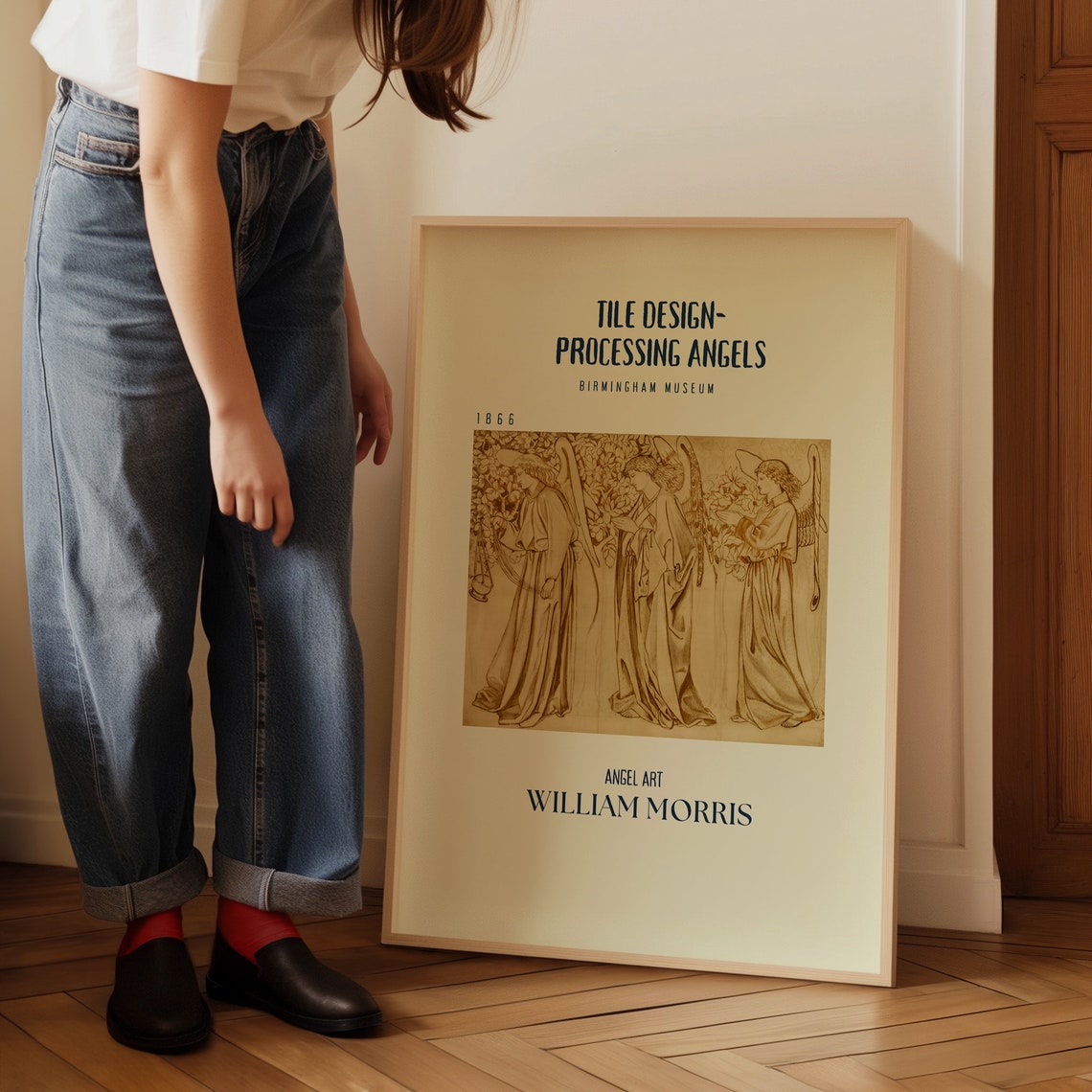 William Morris Processing Angels 1866 Tile Design Angel Art Poster - Image 3