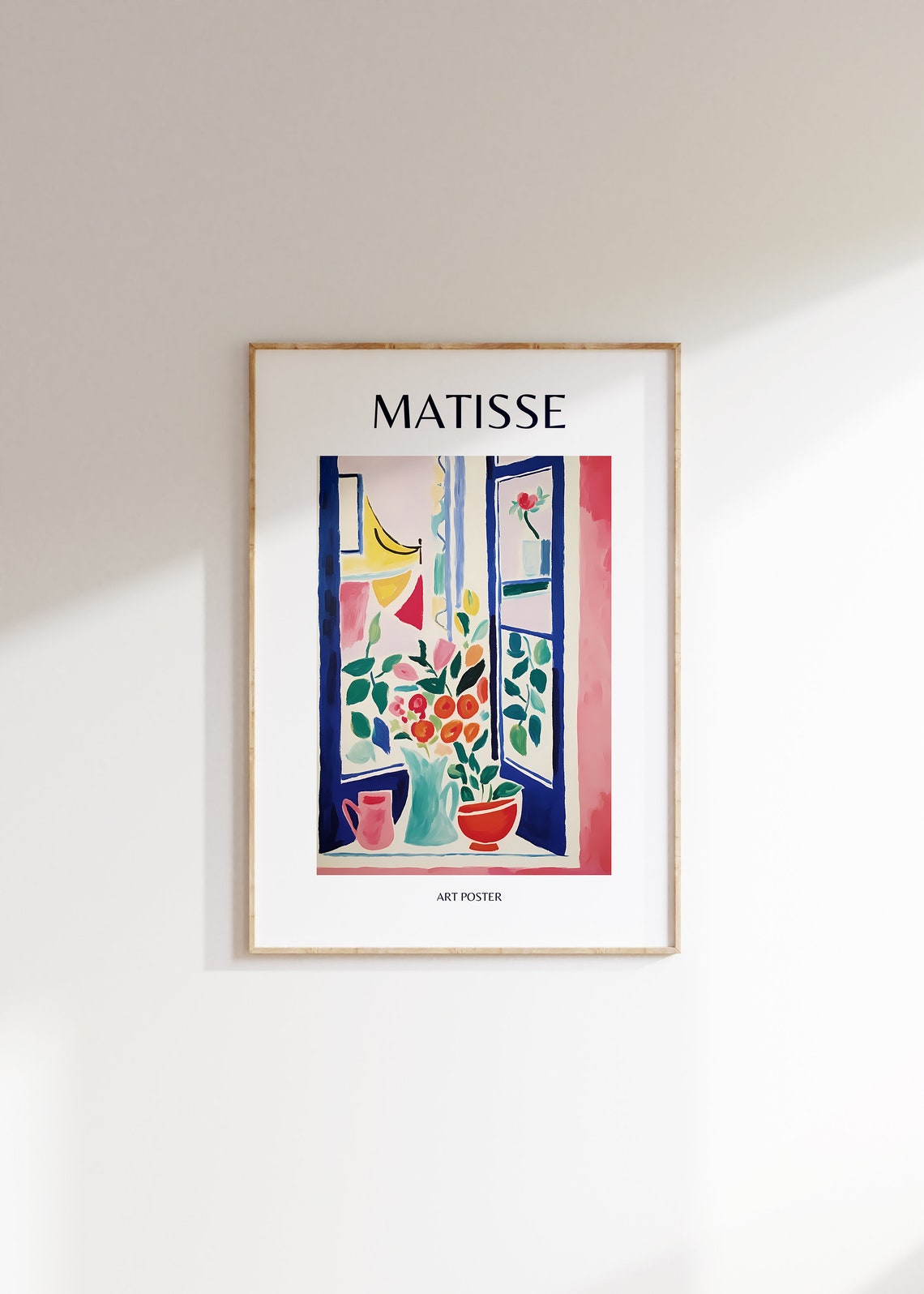 Henri Matisse Open Window Florals Minimalist Gallery Art Poster