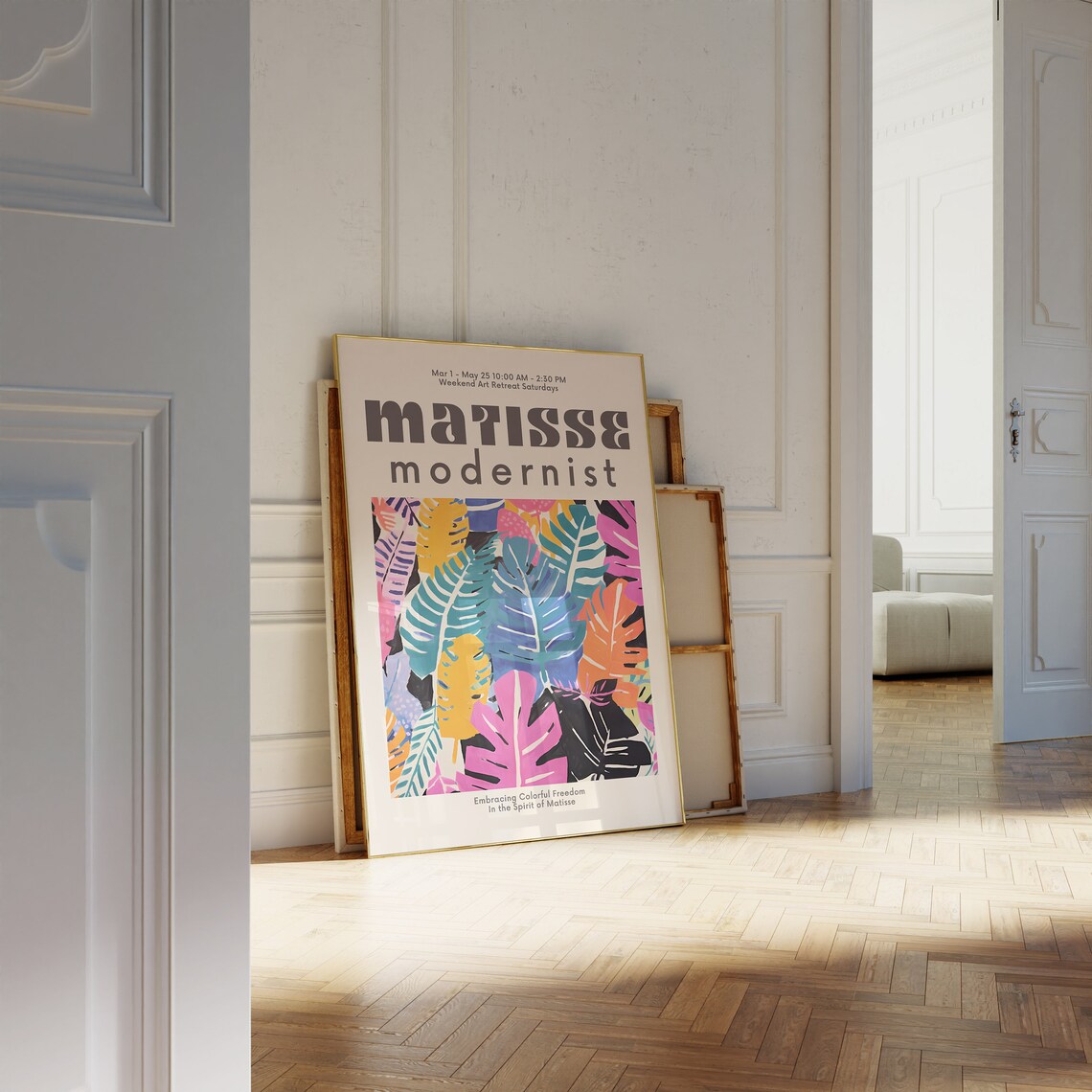 Matisse Modernist Tropical Leaves Colorful Exhibition Art Poster - Image 3