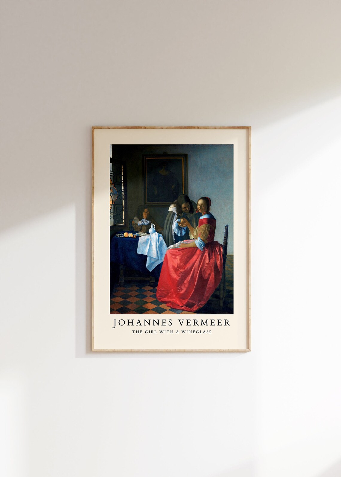 Johannes Vermeer The Girl with a Wineglass Dutch Master Art Poster