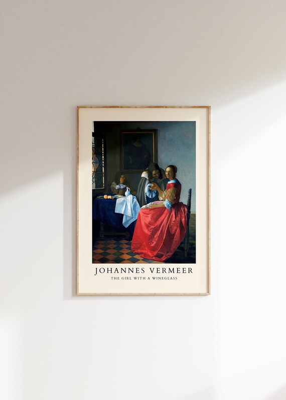 Johannes Vermeer Poster Vintage Gallery Art Print Vermeer Print Famous Art Vintage Museum Print Vermeer Vintage Wall Art Ideal Gift