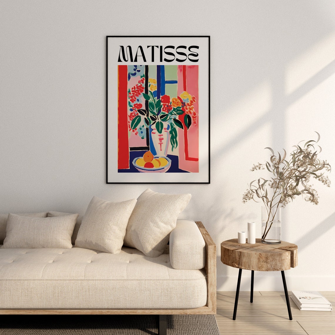 Henri Matisse Colorful Bouquet Citrus Bowl Window Scene Poster - Image 2