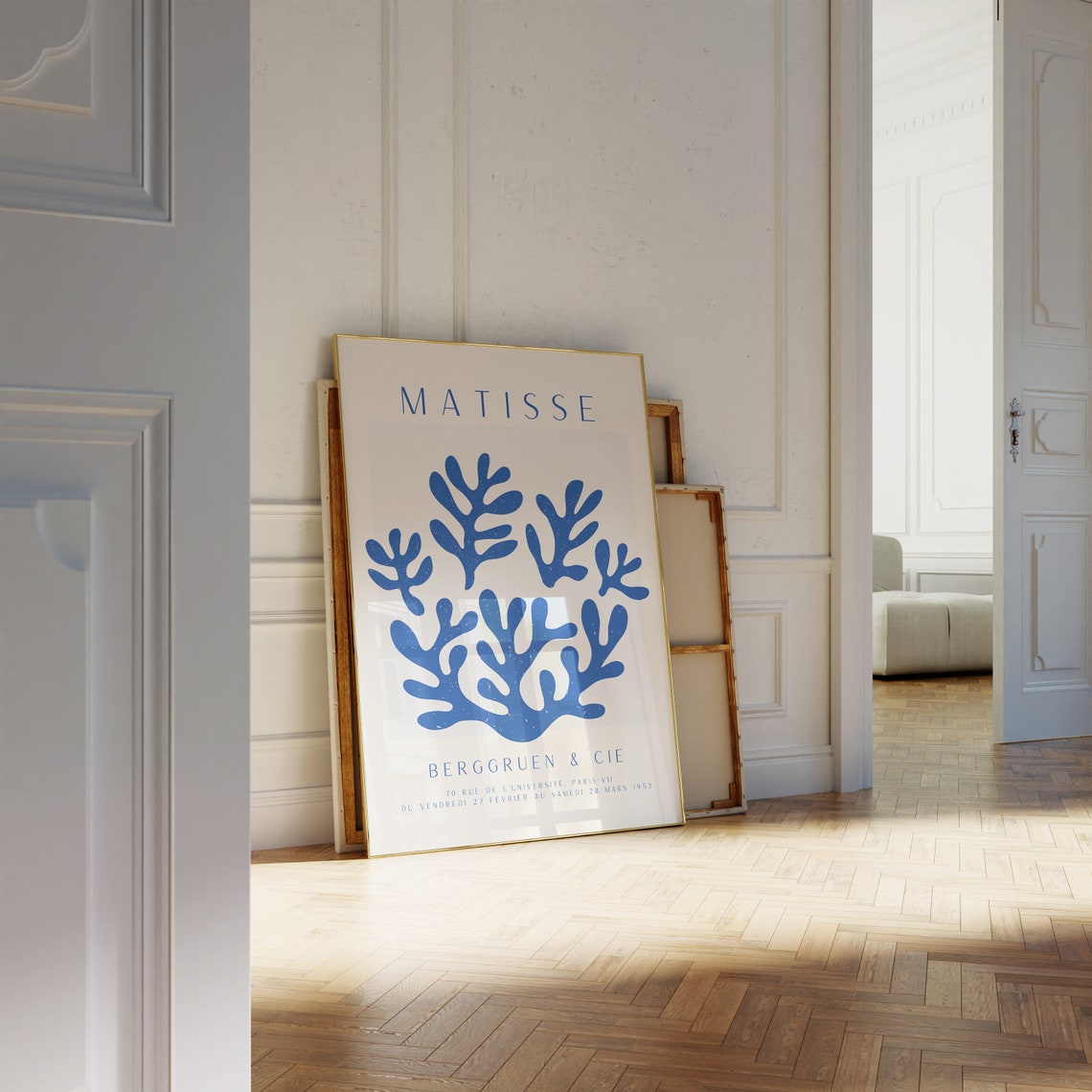 Henri Matisse Blue Coral Cutout Paris 1953 Exhibition Poster - Image 3