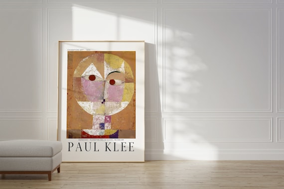 Paul Klee Senecio 1922 Exhibition Poster Basel Museum Abstract Face Art