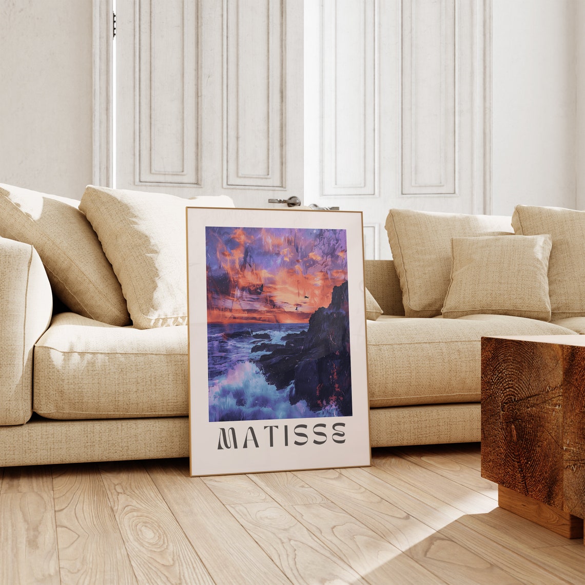 Henri Matisse Fauvist Coastal Sunset Ocean Cliffs Art Poster - Image 2