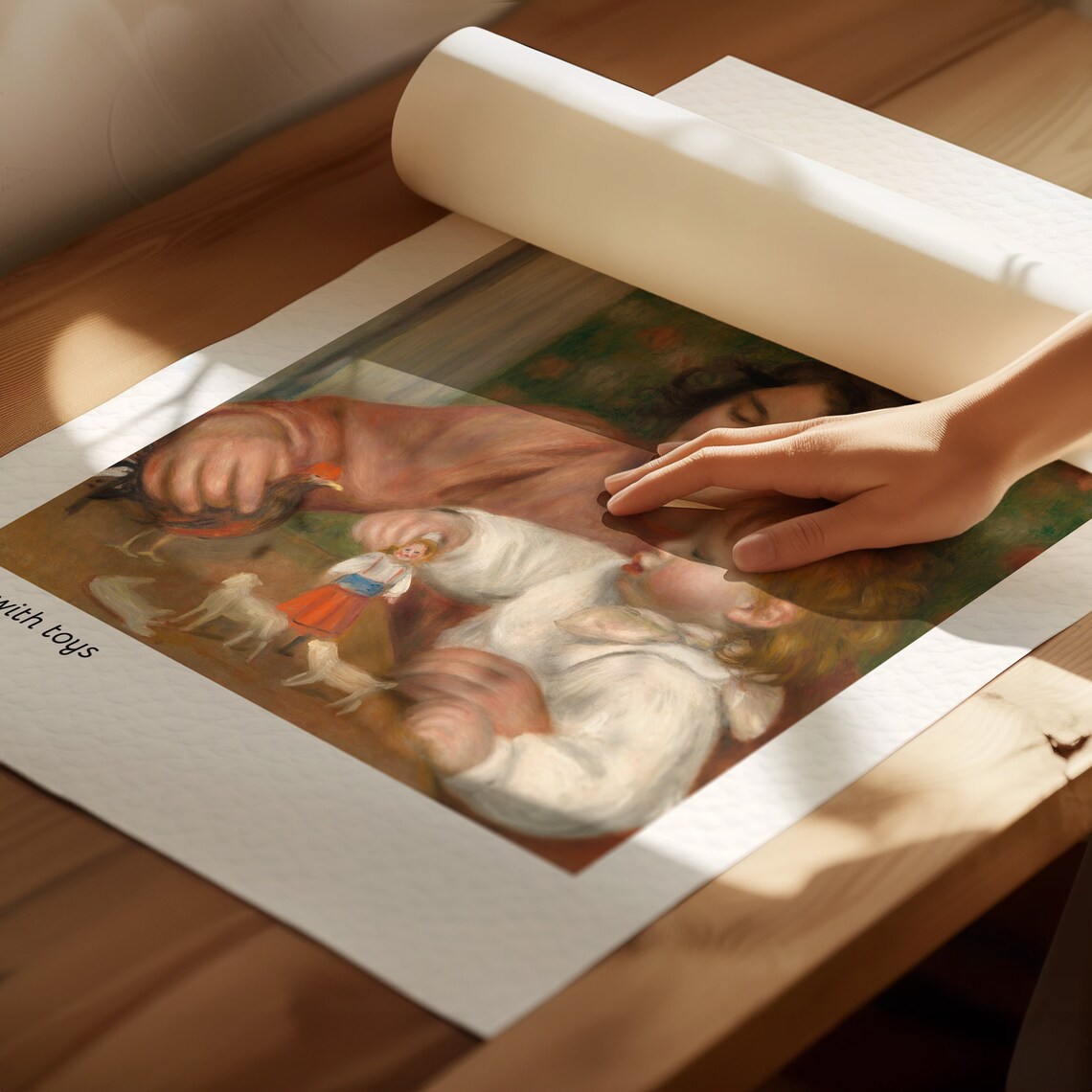 Pierre Auguste Renoir Child With Toys Mother Tender Moment Poster - Image 2