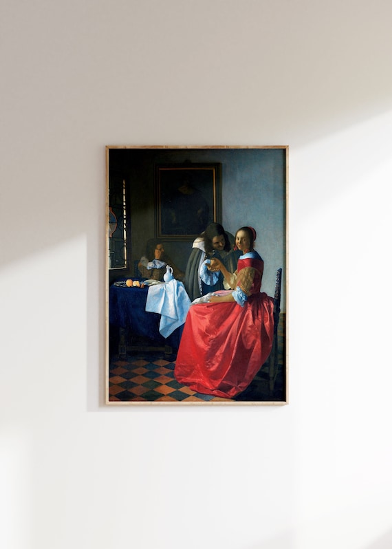 Johannes Vermeer Poster Vintage Gallery Art Print Vermeer Print Famous Art Vintage Museum Print Vermeer Vintage Wall Art Ideal Gift