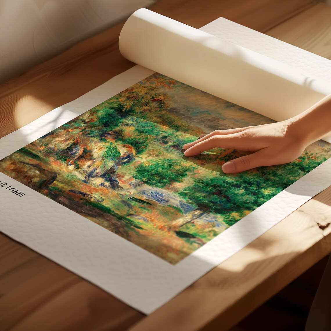 Renoir Chestnut Trees Woodland Autumn Impressionist Art Poster - Image 2