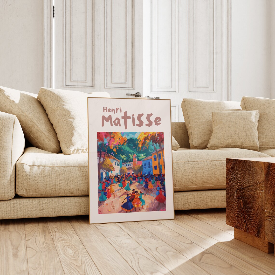 Henri Matisse Town Square Dancers Festival Village Art Poster - Image 2