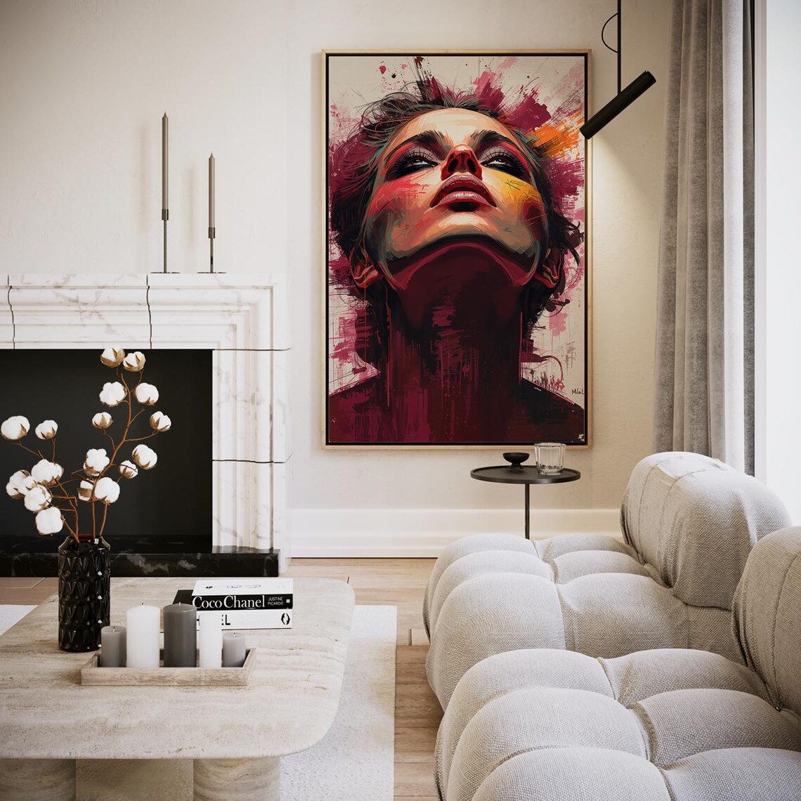 Abstract Female Portrait Artwork Wall Art