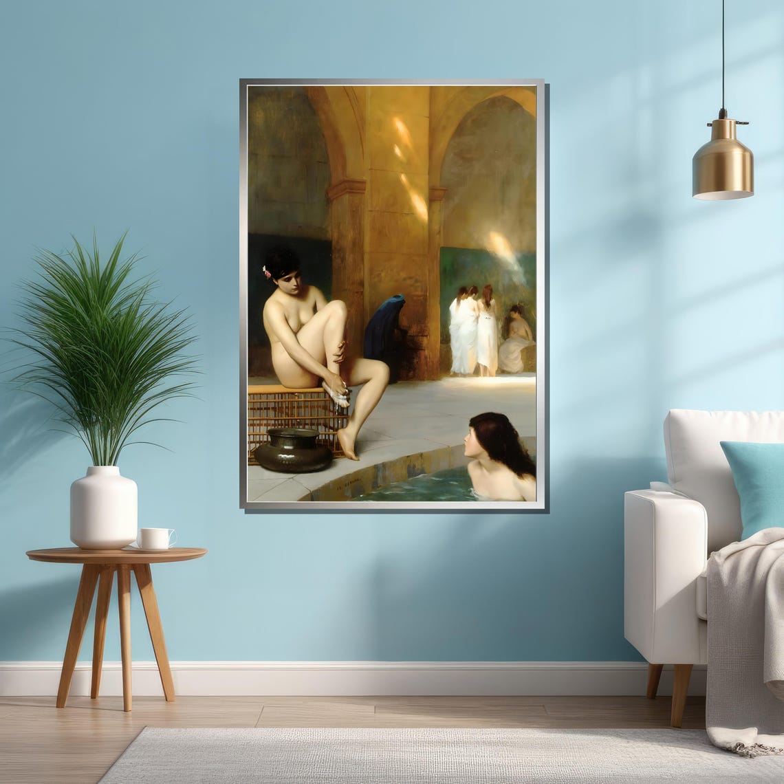 Jean-Leon Gerome Moorish Bath Orientalist Masterpiece Art Poster - Image 4
