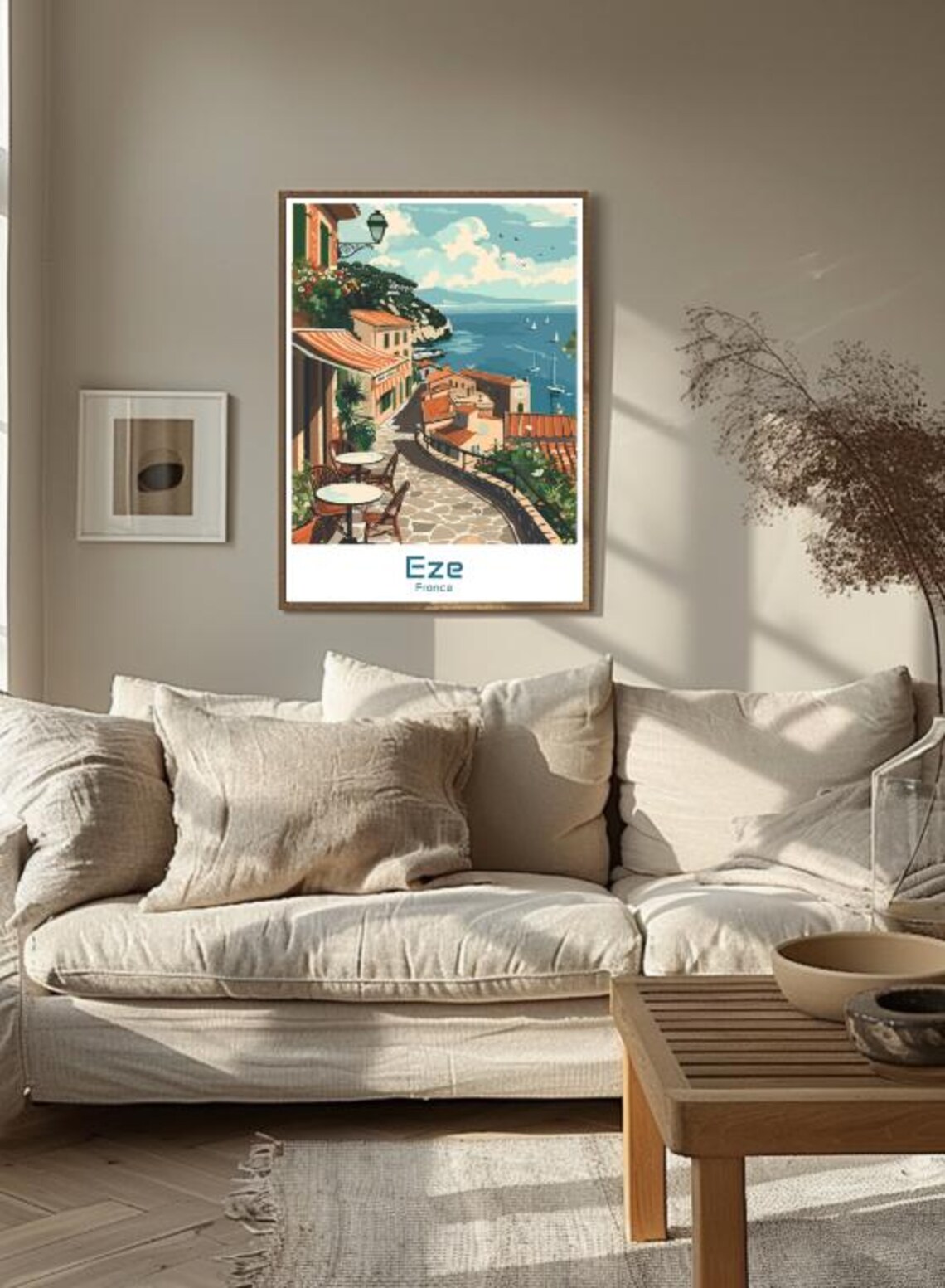 Eze France Riviera Village Cafe Terrace Mediterranean Coast Poster - Image 3