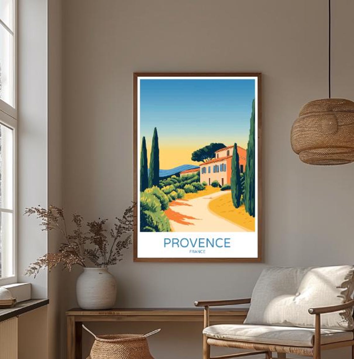Provence France Travel Poster Lavender Fields Scenic Landscape Wall Art French Countryside Print Travel Gift European Decor Wall Art - Image 3
