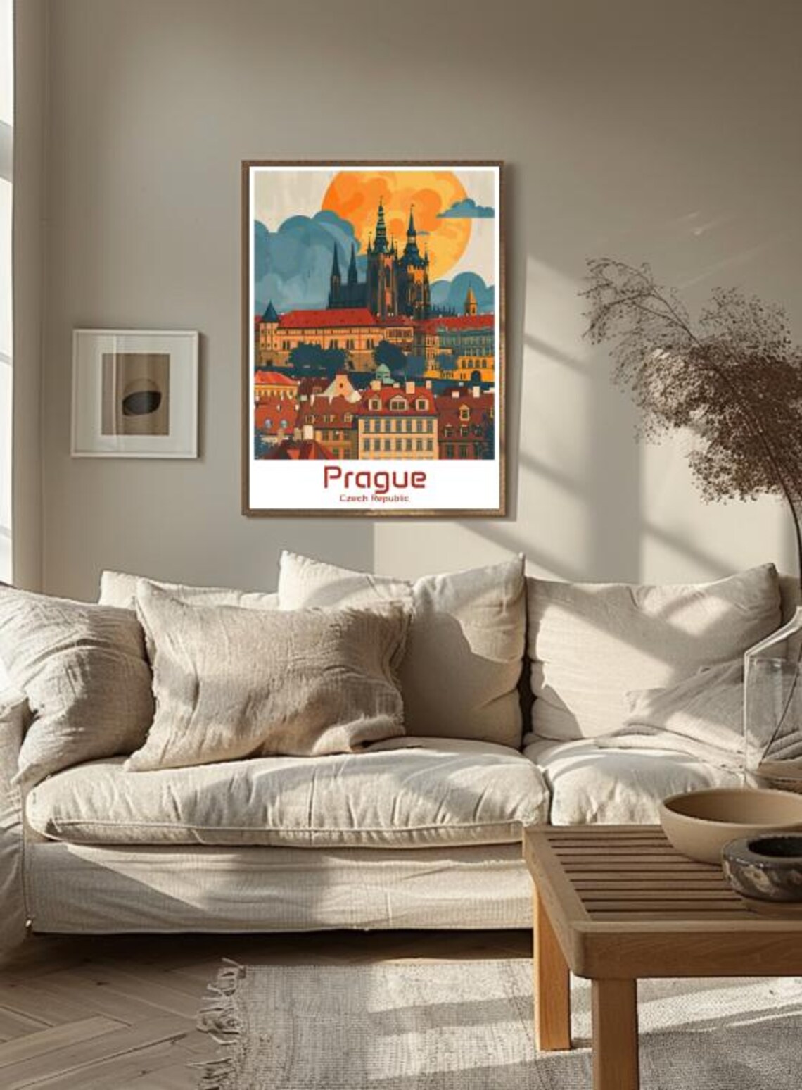 Prague Czech Republic Castle Cathedral Sunset Old Town Poster - Image 3