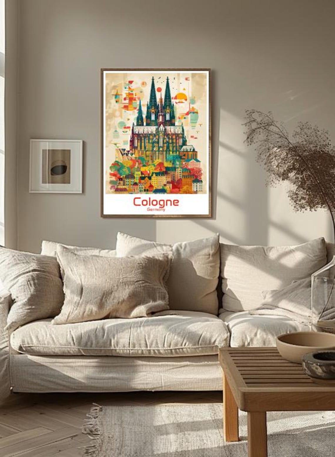 Cologne Germany Cathedral Geometric Collage Cityscape Poster - Image 3