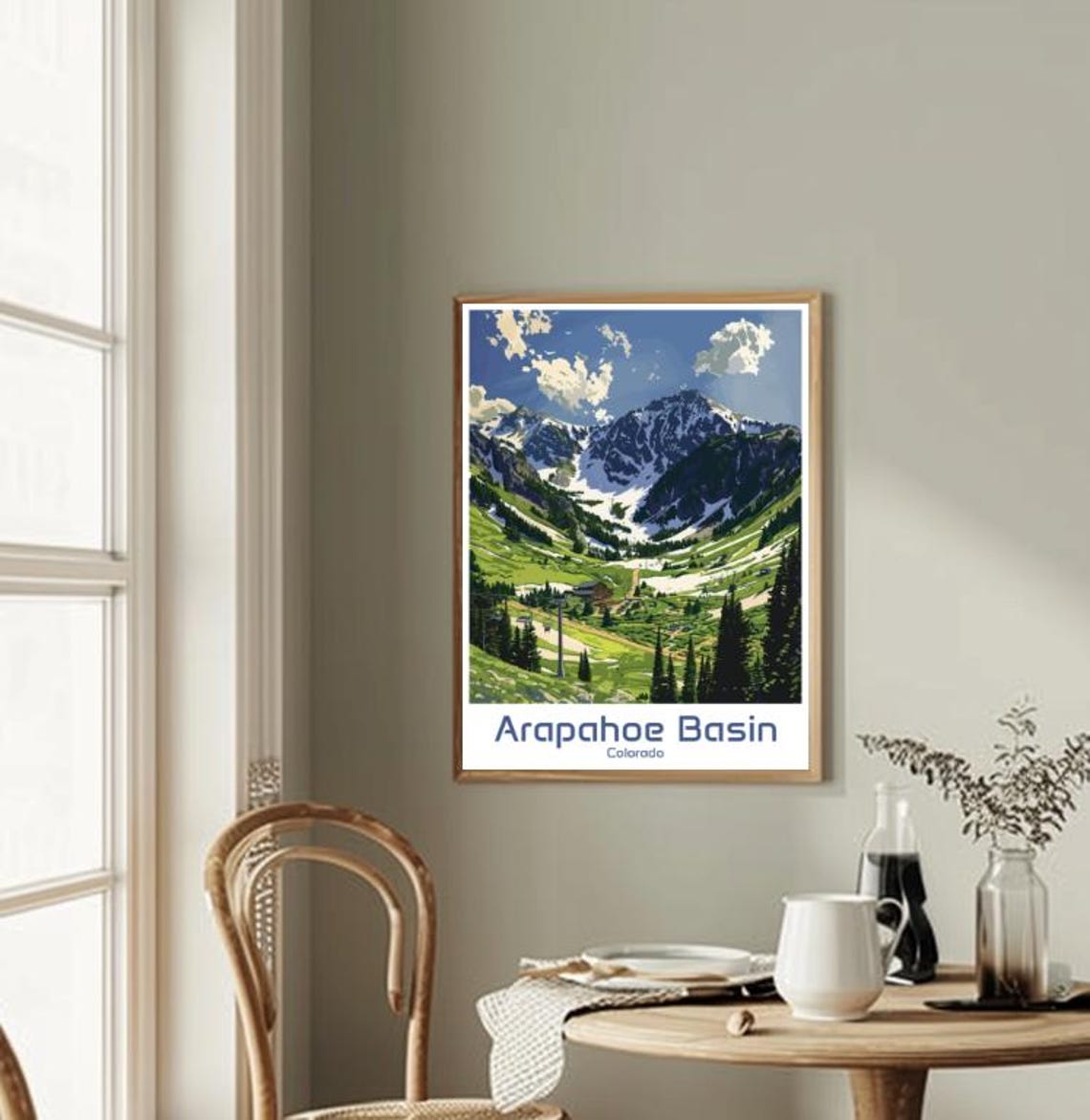 Arapahoe Basin Colorado Summer Mountain Ski Slopes Travel Poster - Image 2