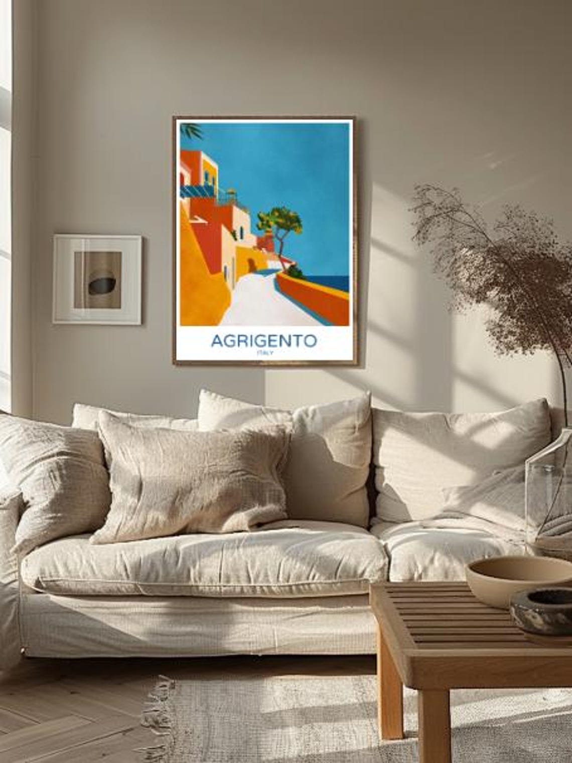 Agrigento Italy Travel Poster Ancient Ruins Wall Art Of Valley Of The Temples Sicily Print Italian Travel Art Historical Decor - Image 2