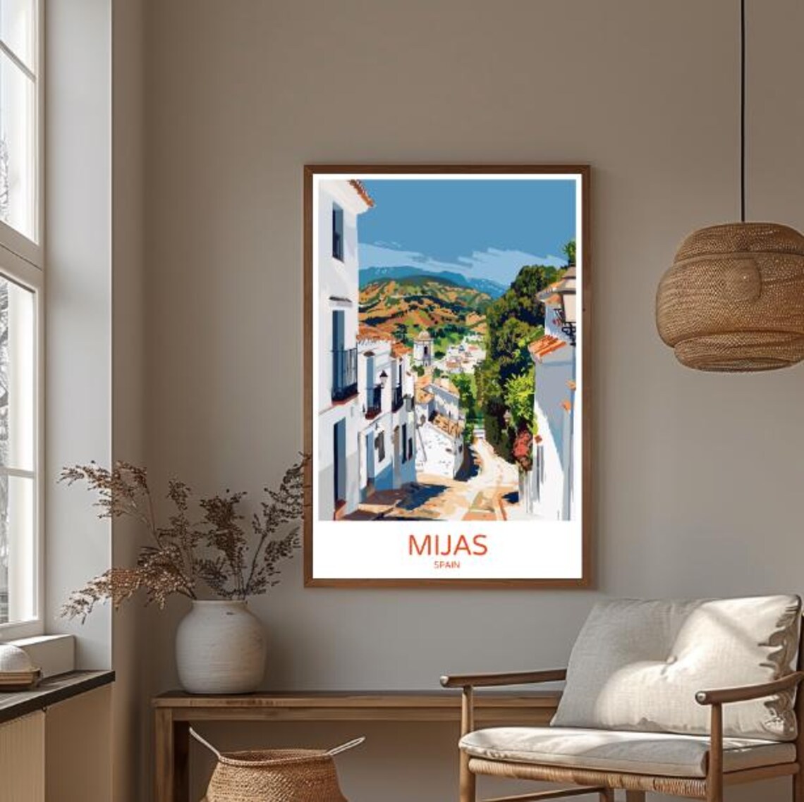 Mijas Spain Whitewashed Andalusian Village Mountain Street Poster - Image 3