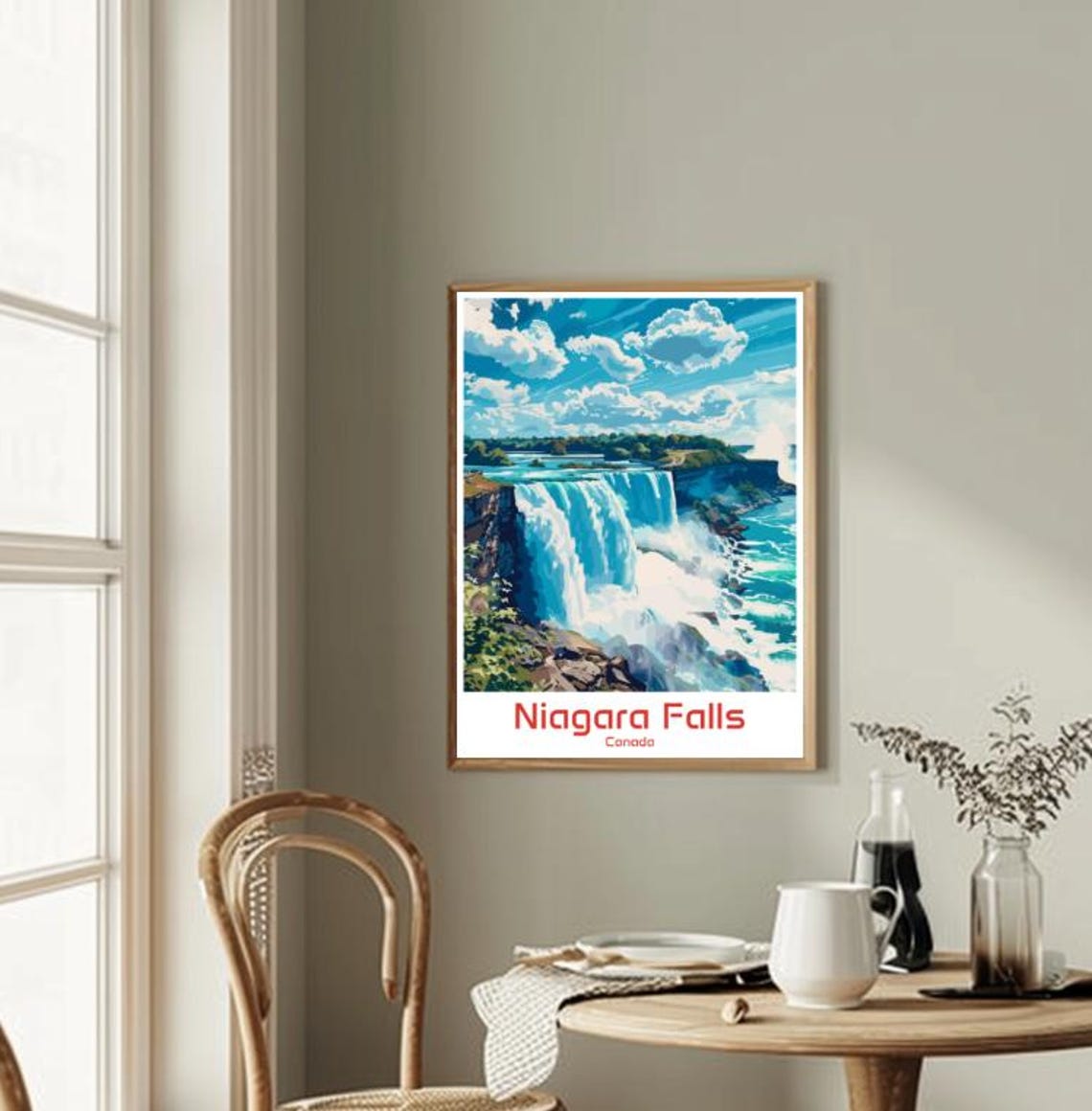 Powerful Niagara Falls Canada Misty Waterfall Cliff Edge Poster - Image 2