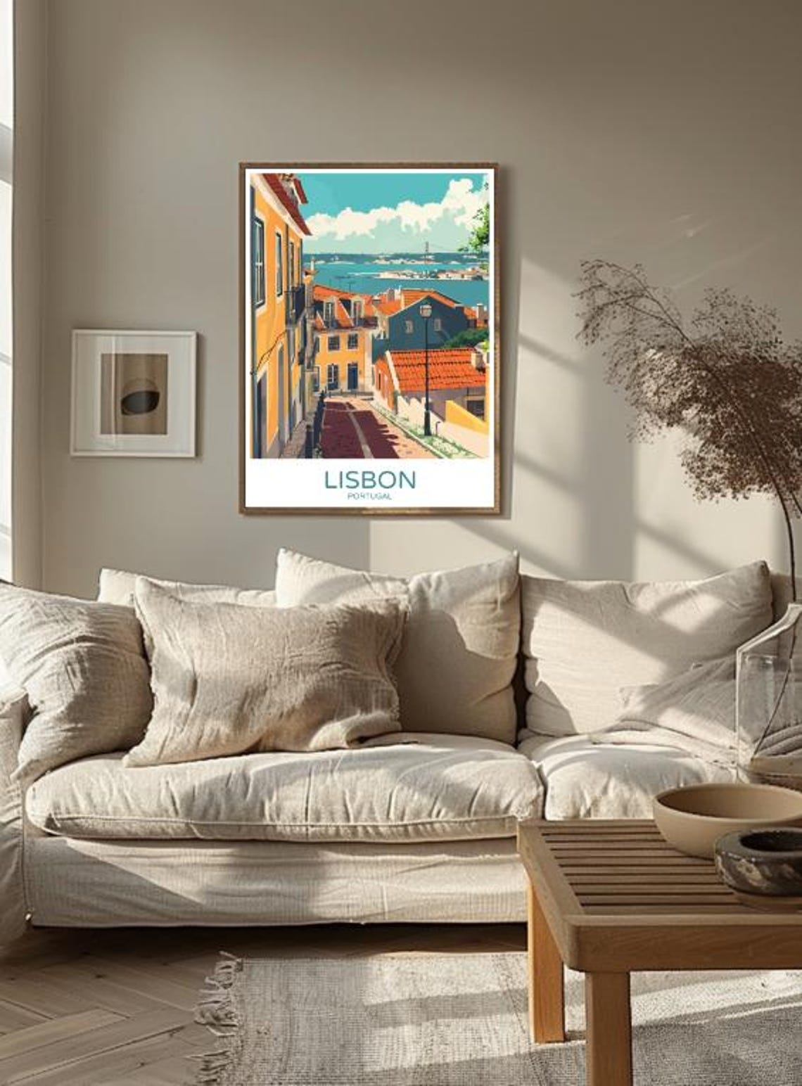 Lisbon Travel Postermodern Skyline Wall Art Portuguese Cityscape Print Lisbon Portugal Decor Minimalist Travel Gift Europe Artwork For Home - Image 2