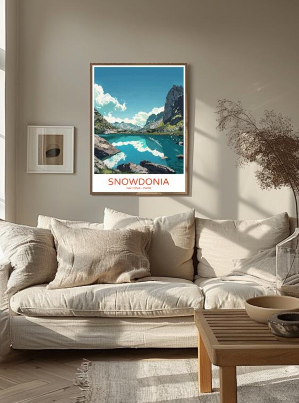 Snowdonia National Park Mountain Lake Colorful Wales Travel Poster - Image 3