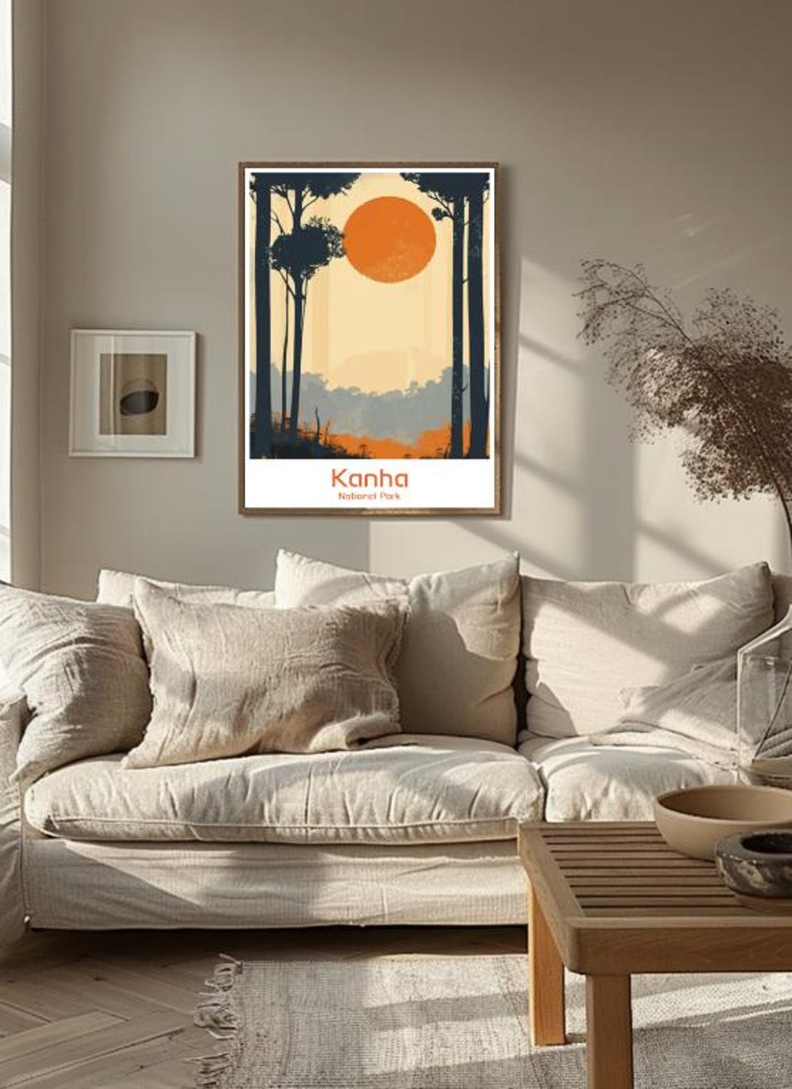 Kanha National Park Travel Postervintage Wildlife Wall Art India Tiger Safari Print Scenic Nature Decor Indian Travel Gift For Home - Image 3