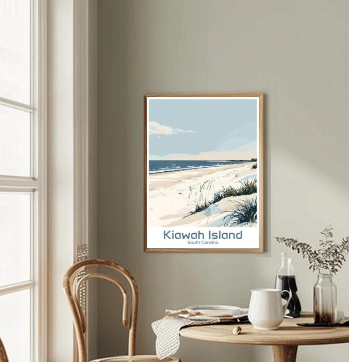 Kiawah Island South Carolina Dunes Quiet Beach Travel Poster - Image 2