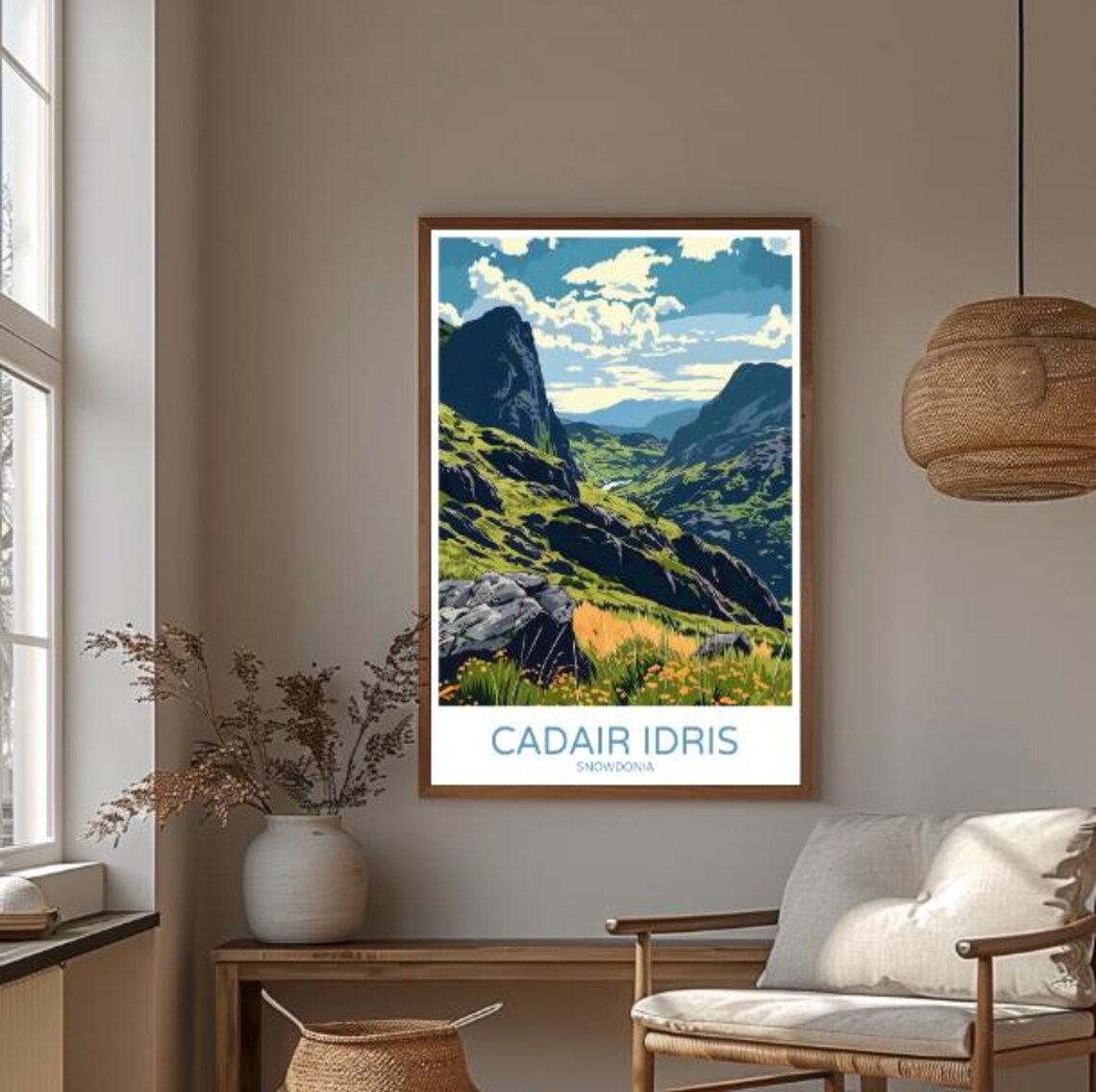 Cadair Idris Snowdonia Travel Poster Majestic Wall Art Of Mountain Landscape And Lakes Welsh Nature Print Hiking Decor Adventure Gift - Image 3