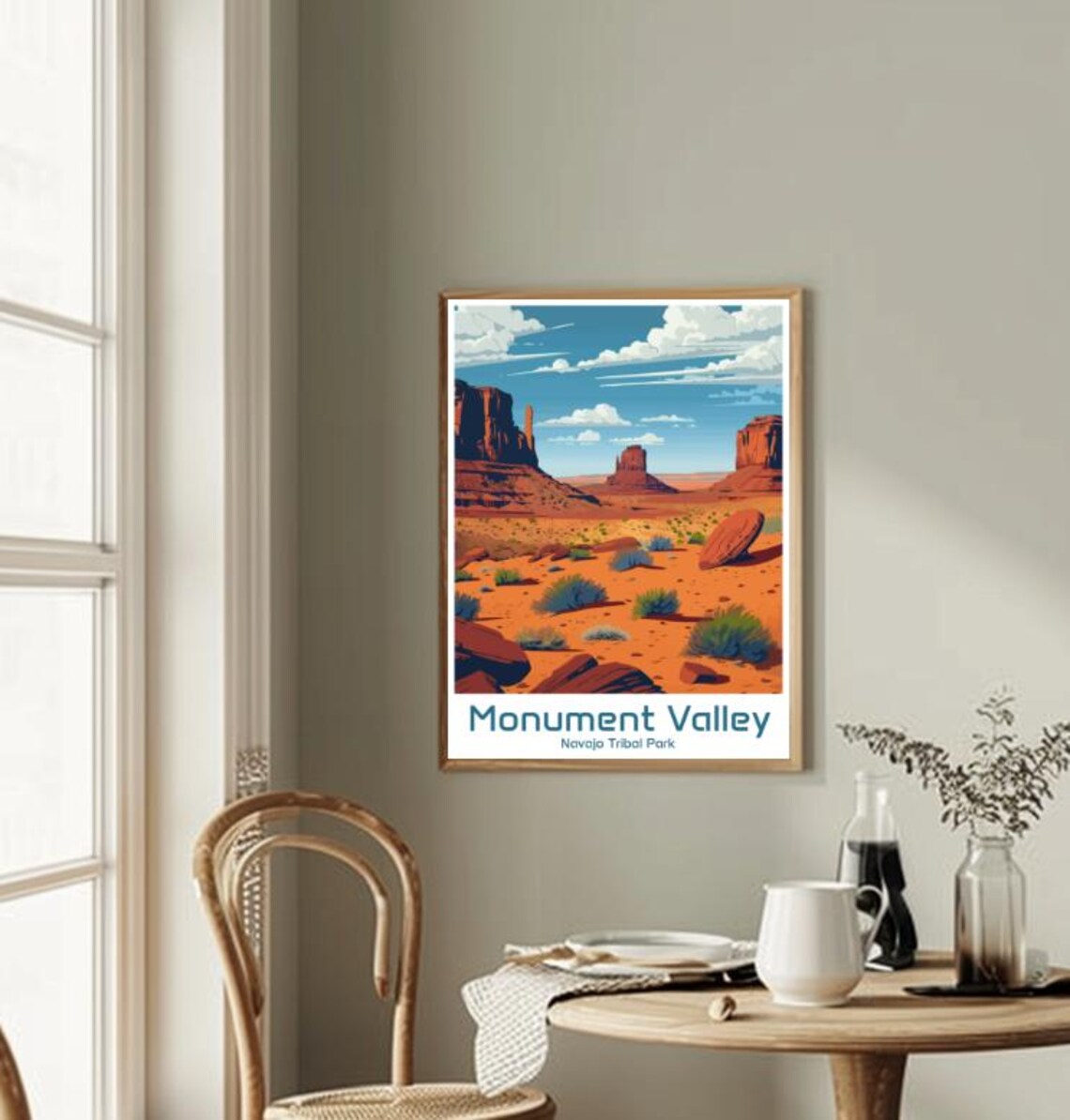 Monument Valley Navajo Tribal Park Red Buttes Desert Scenic Poster - Image 2