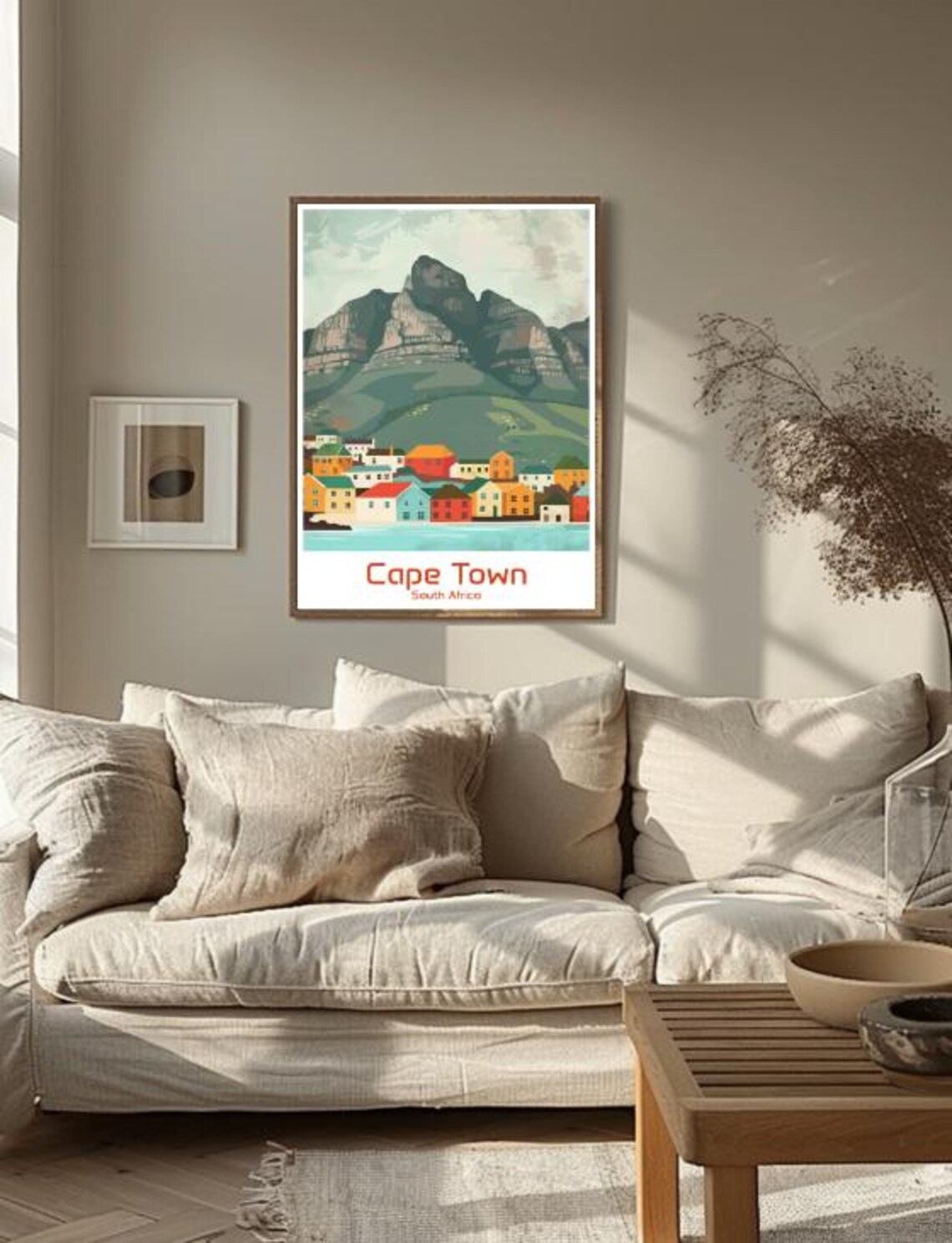 Cape Town South Africa Table Mountain Colorful Waterfront Poster - Image 3