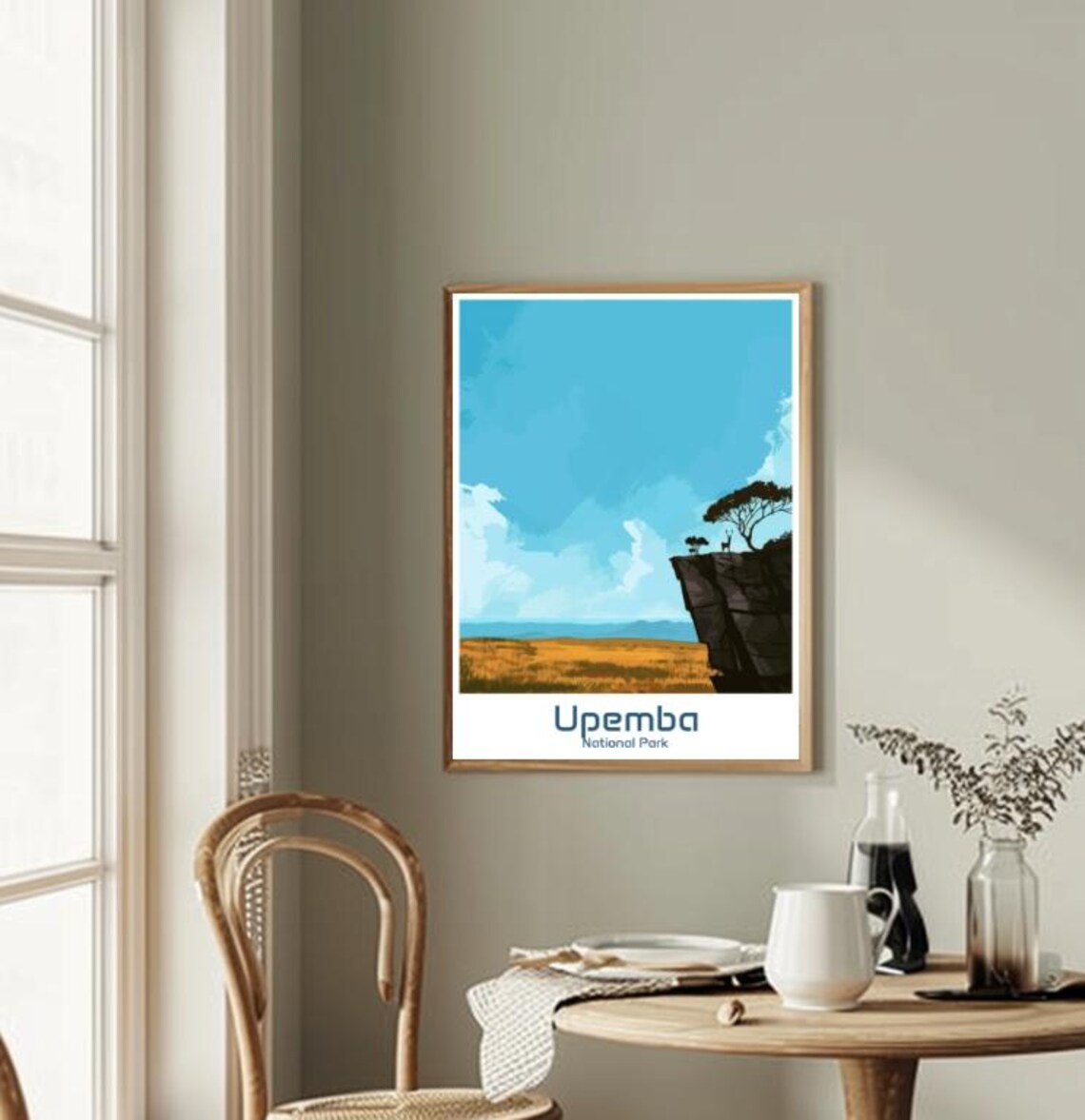 Upemba National Park Savanna Cliff Antelope Congo Art Poster - Image 2