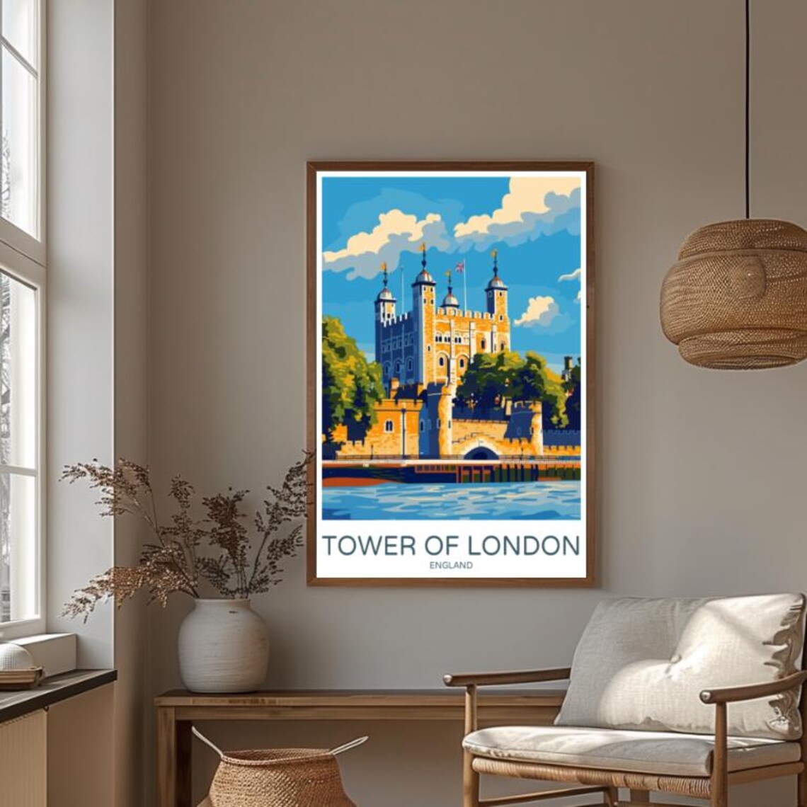 Tower Of London England Historic White Tower Thames View Poster - Image 4