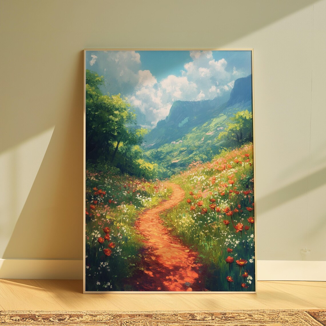 Mexican Landscape Portrait, Oil Painting