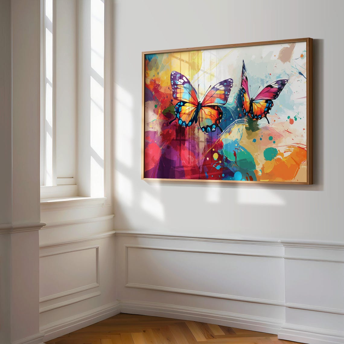 Print Butterfly Portrait Painting Mexican Wall Art New Listing 4 - Image 3