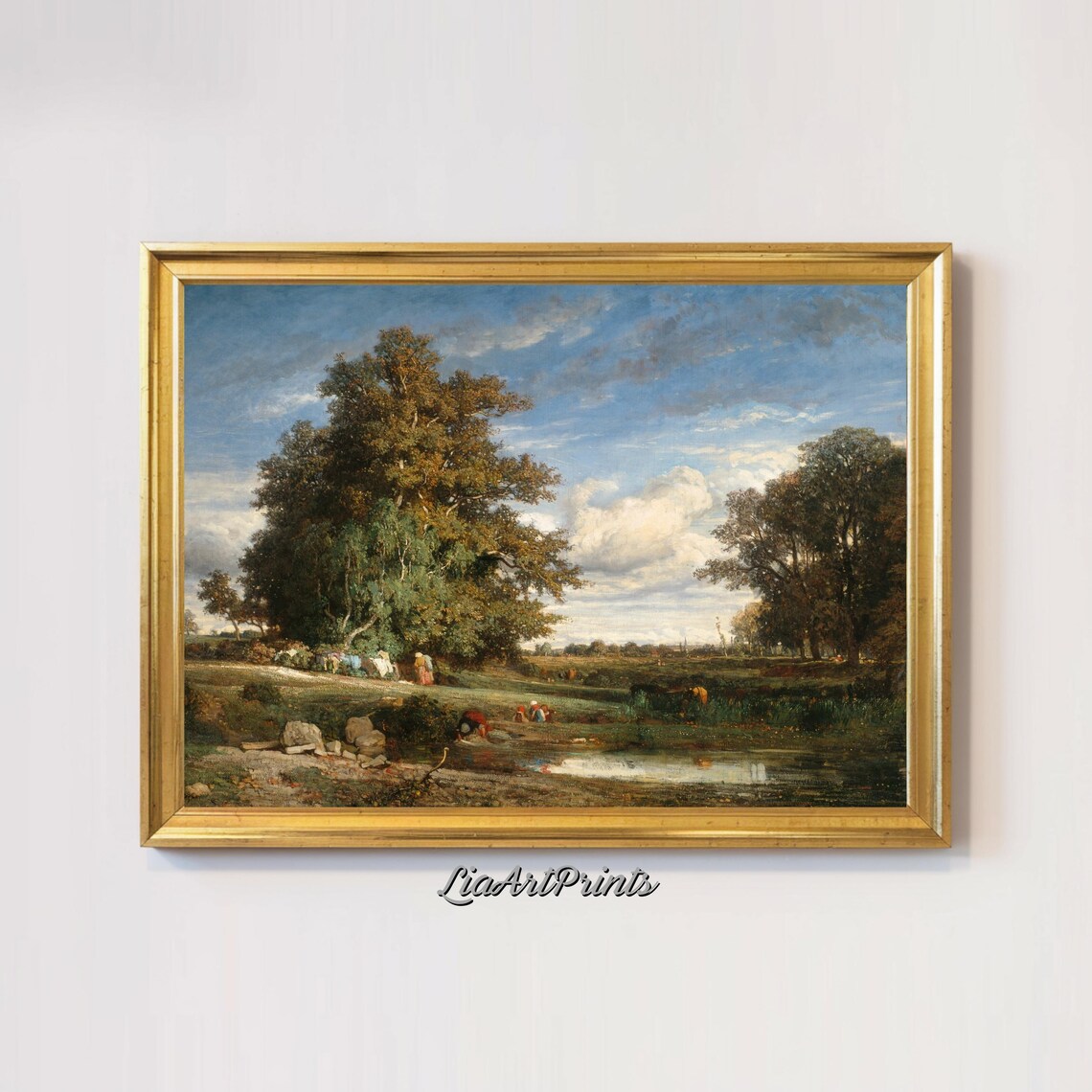 Rural Landscape With Workers, Agricultural Scene - Image 2