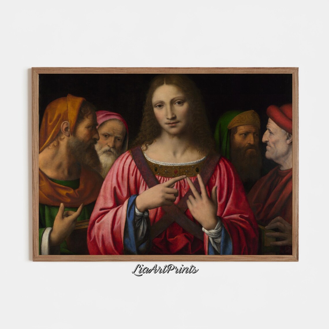 Christ Among The Doctors Renaissance Biblical Scene Elders Debate Poster - Image 3